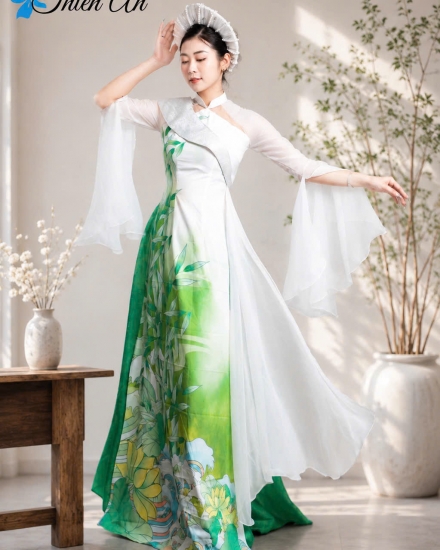 Áo dài Trắng vẽ