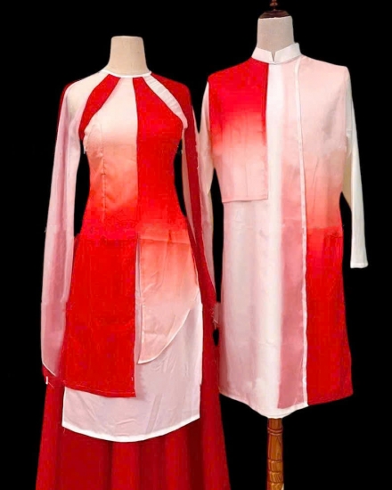áo dài loang đỏ
