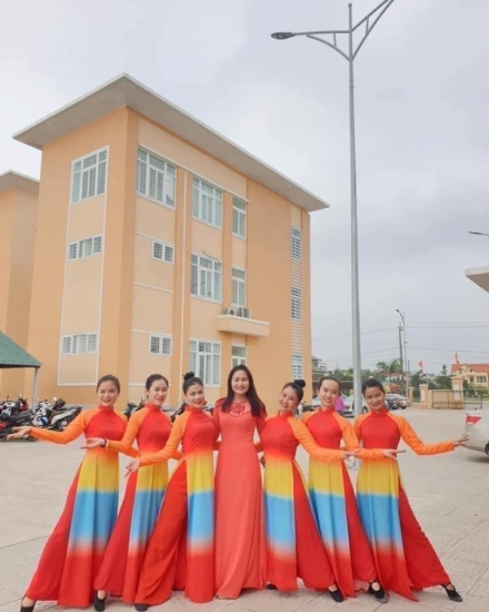 Áo Dài Cam 3 màu