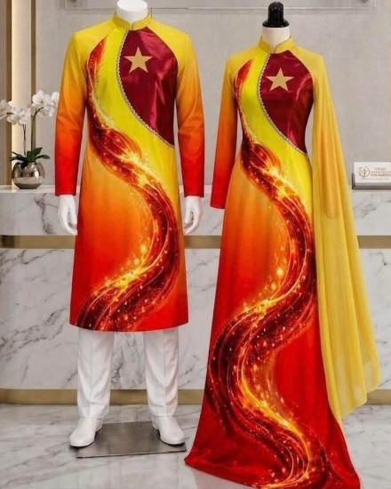 Áo dài cờ thiết kế
